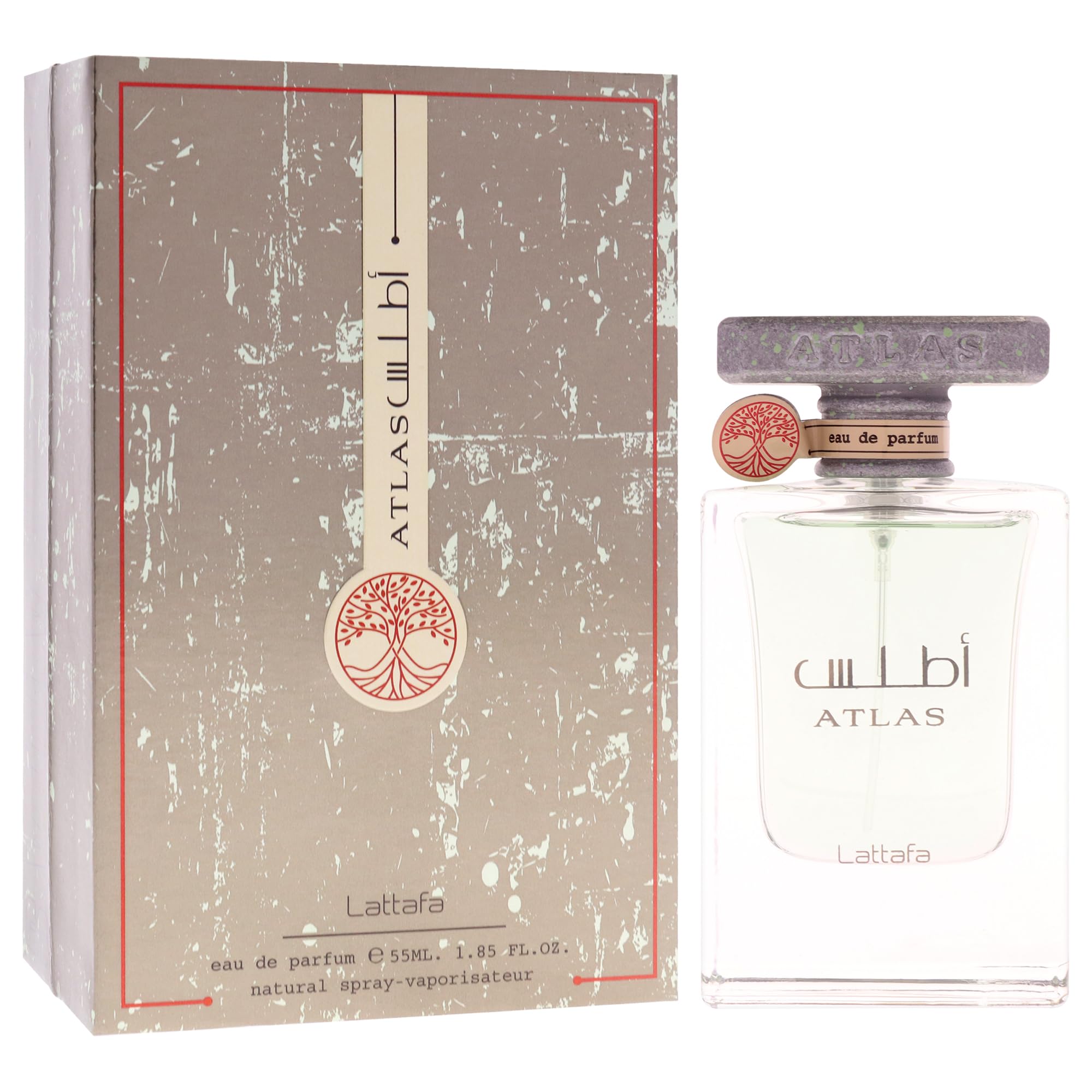 Lattafa Atlas Eau de Parfum Spray for Unisex, 1.85 Ounce