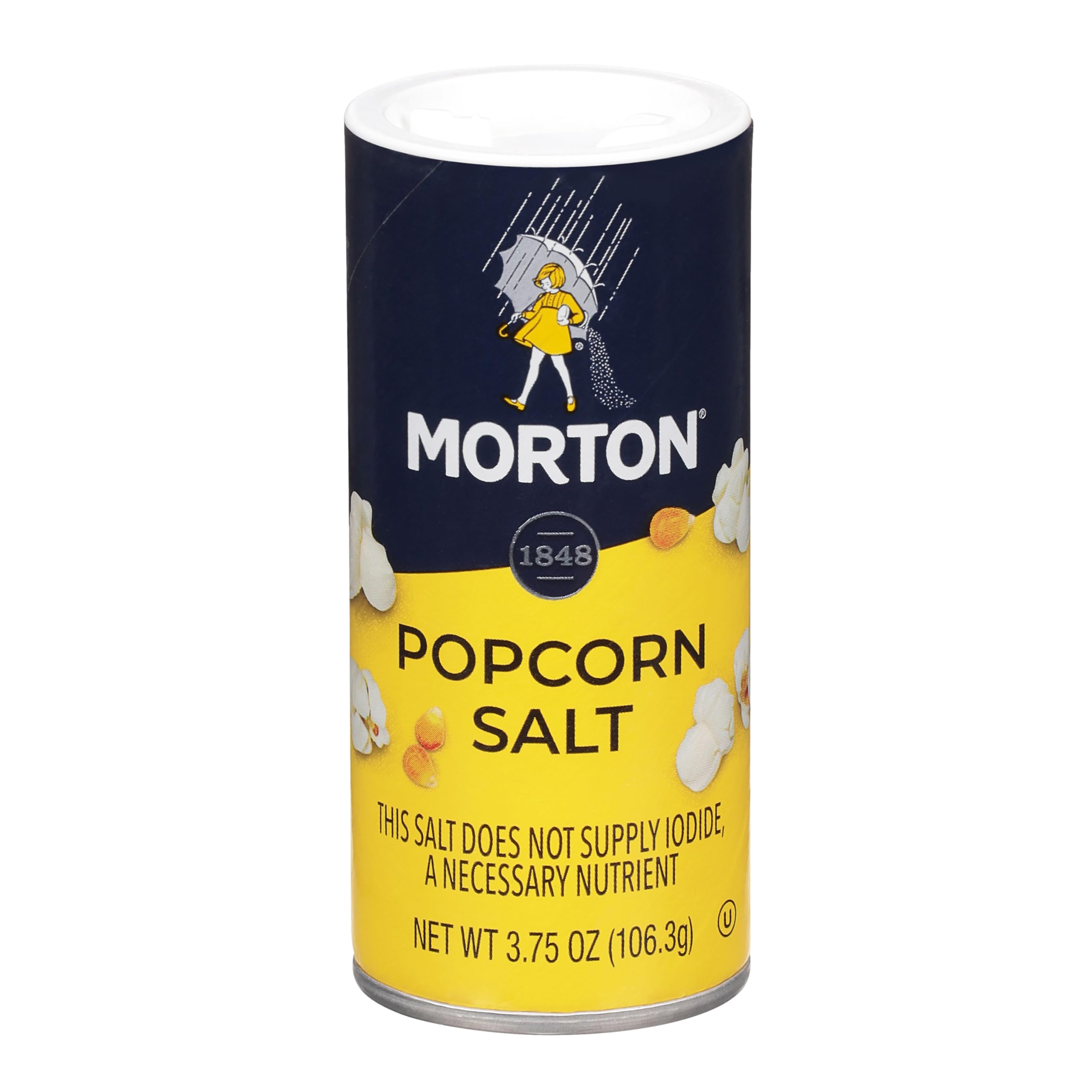 Morton Popcorn Salt Seasoning, 3.75 Ounce Shaker (Pack of 1)