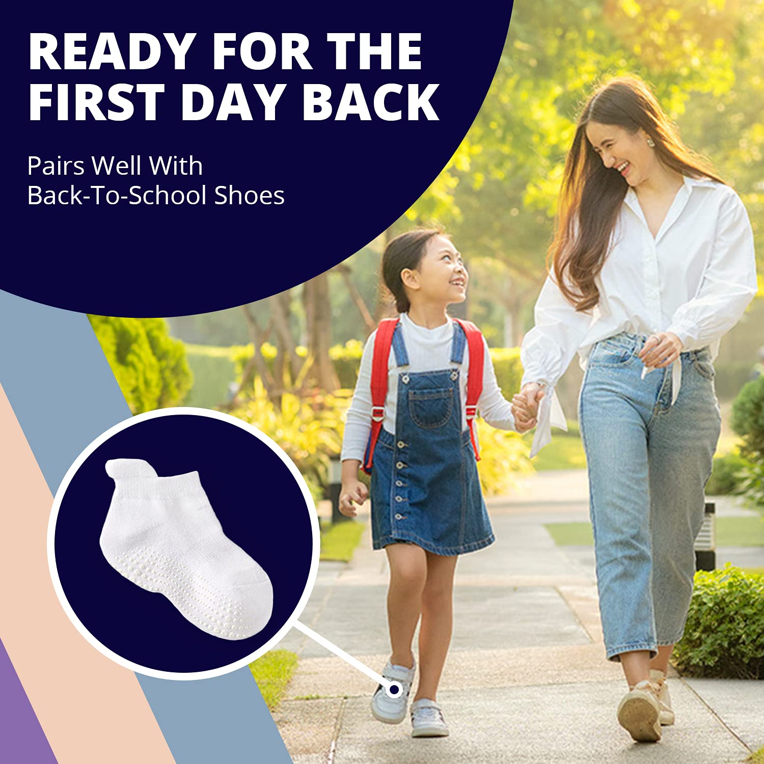 LA ACTIVE 6 Pairs Non Slip Grip Ankle Boys and Girls Socks with Non Skid for Babies Toddlers and Kids Back to School 0-10 Years