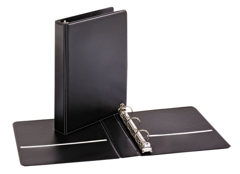 Tops Cardinal Mini Round Ring Binder, 1-Inch, 8-1/2-Inch x 5-1/2-Inch, Black (07201)