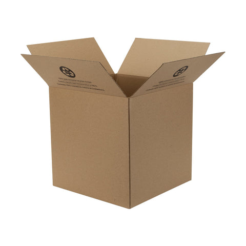 Duck Brand Kraft Corrugated Shipping Boxes, 14" x 14" x 14", Brown, 6-Pack (280349)