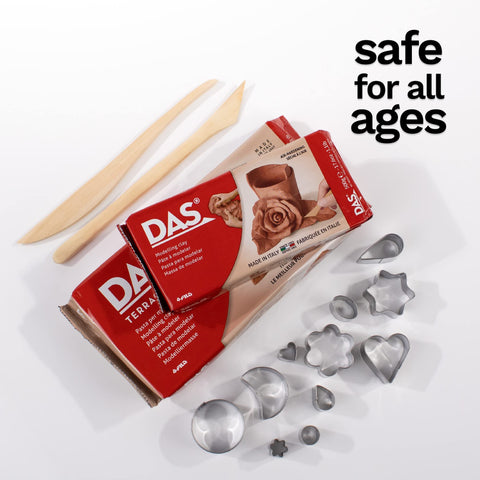 DAS Air-Hardening Modeling Clay, Block, Terra Cotta Color (387100), 1.1 Pound (1-Pack)