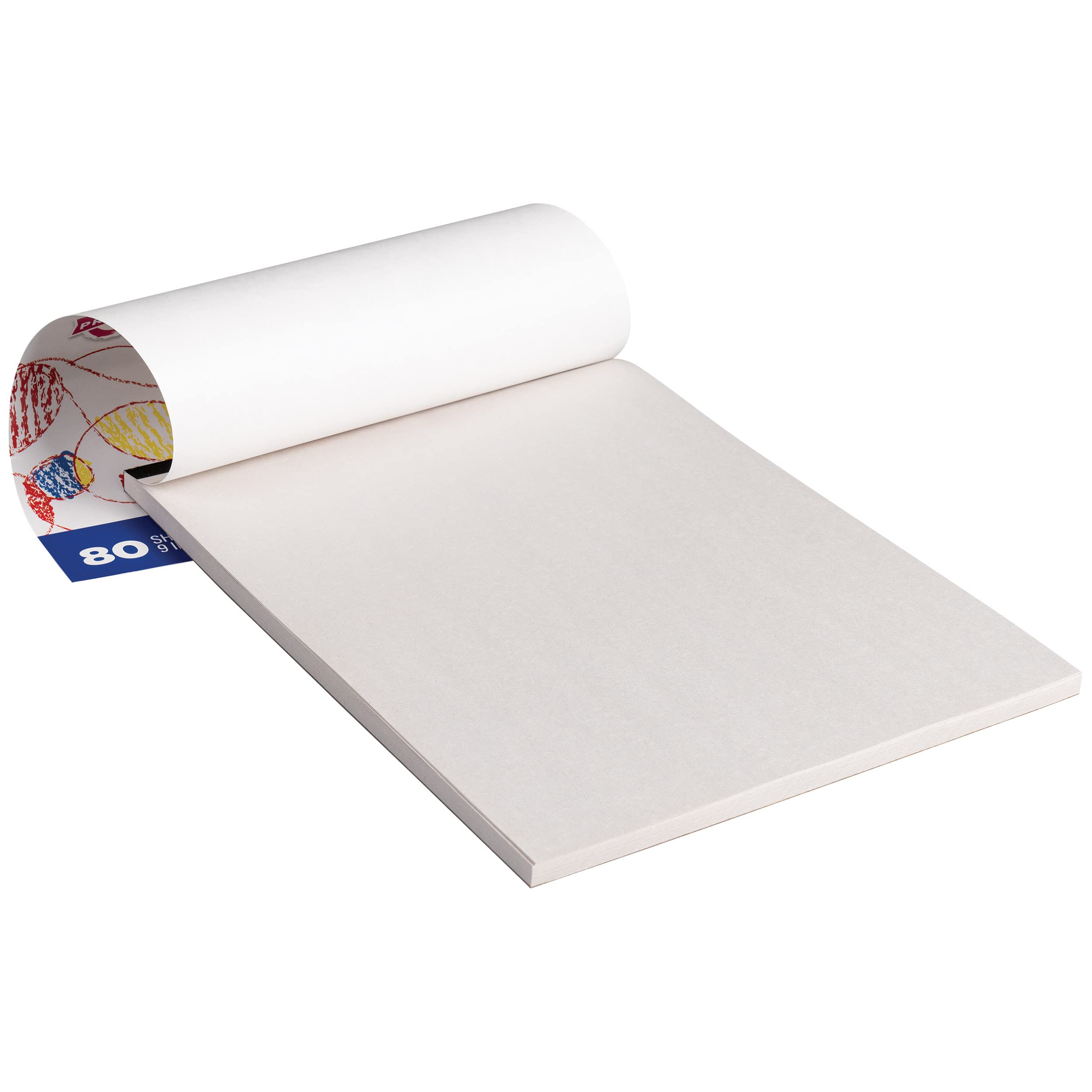 Prang (Formerly Art Street) Doodle Paper Pad, White, 9" x 12", 80 Sheets