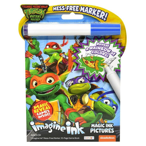 Bendon Teenage Mutant Ninja Turtles Imagine Ink, Magic Ink Pictures and Game Book with Mess Free Marker