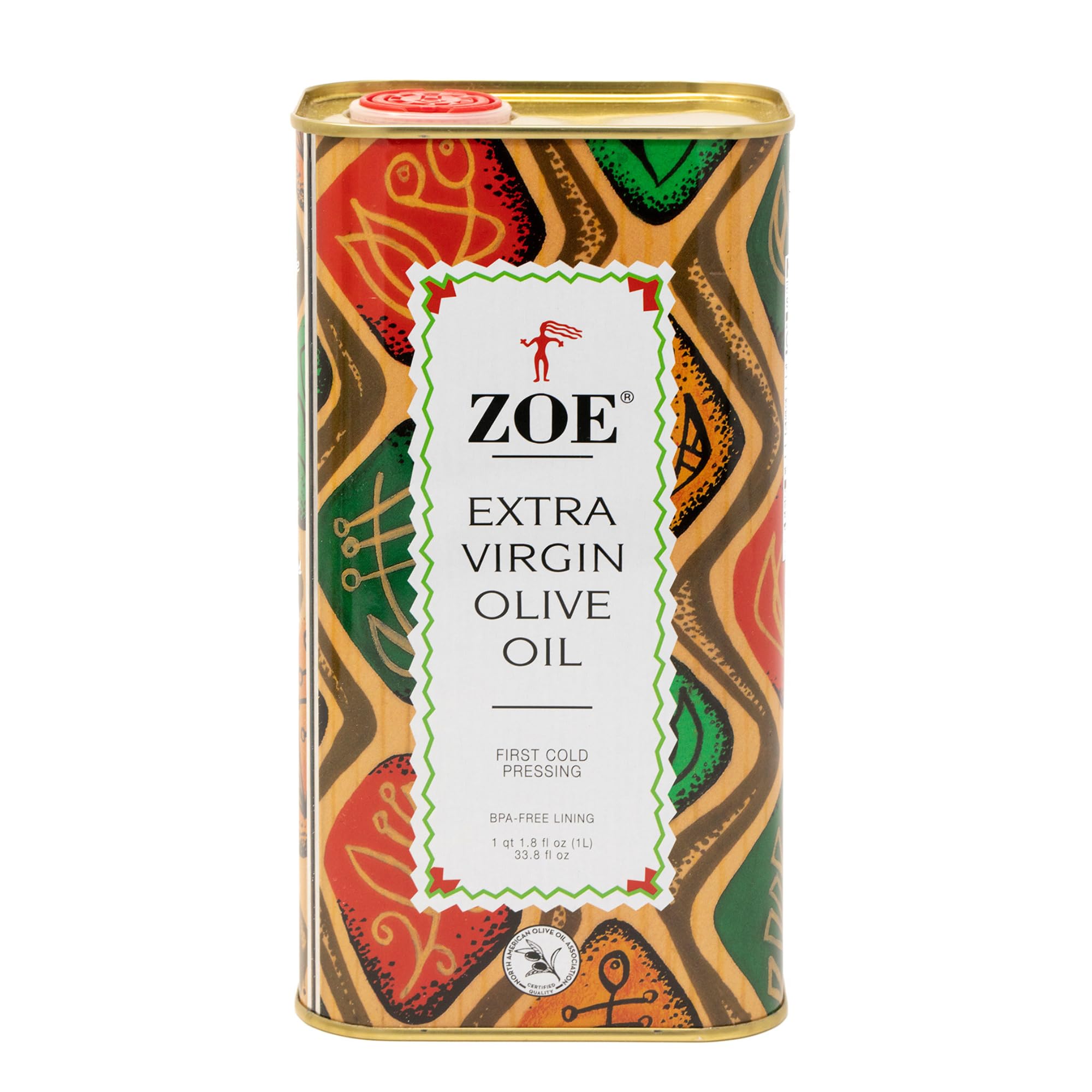 ZOE Extra Virgin Olive Oil 1L (33.8 fl oz) | Freshly Harvested, First Cold-Pressed Spanish EVOO | High Polyphenol, Hand-Selected Olives from Spain | Fruity Flavor, Rich Aroma | BPA-Free Tin