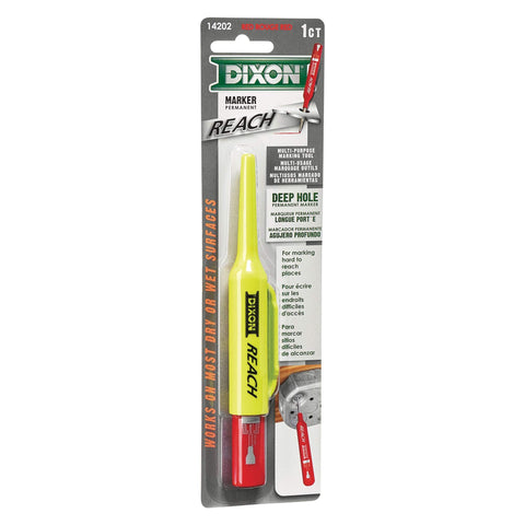 DIXON Industrial REACH- Deep Hole Permanent Marker, Red, 1-Count (14202)