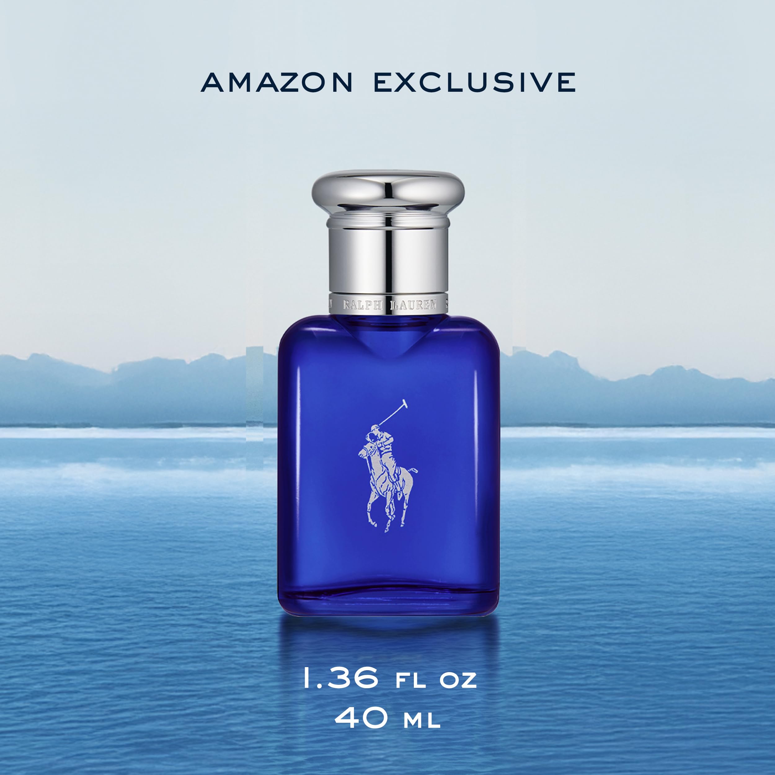 RALPH LAUREN FRAGRANCES - Polo Blue - Eau de Toilette - Men's Cologne - Aquatic & Fresh - With Citrus, Sage, and Suede - Medium Intensity - 1.35 Fl Oz