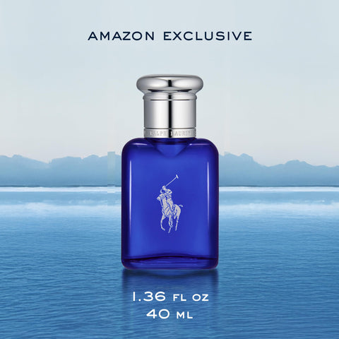 RALPH LAUREN FRAGRANCES - Polo Blue - Eau de Toilette - Men's Cologne - Aquatic & Fresh - With Citrus, Sage, and Suede - Medium Intensity - 1.35 Fl Oz