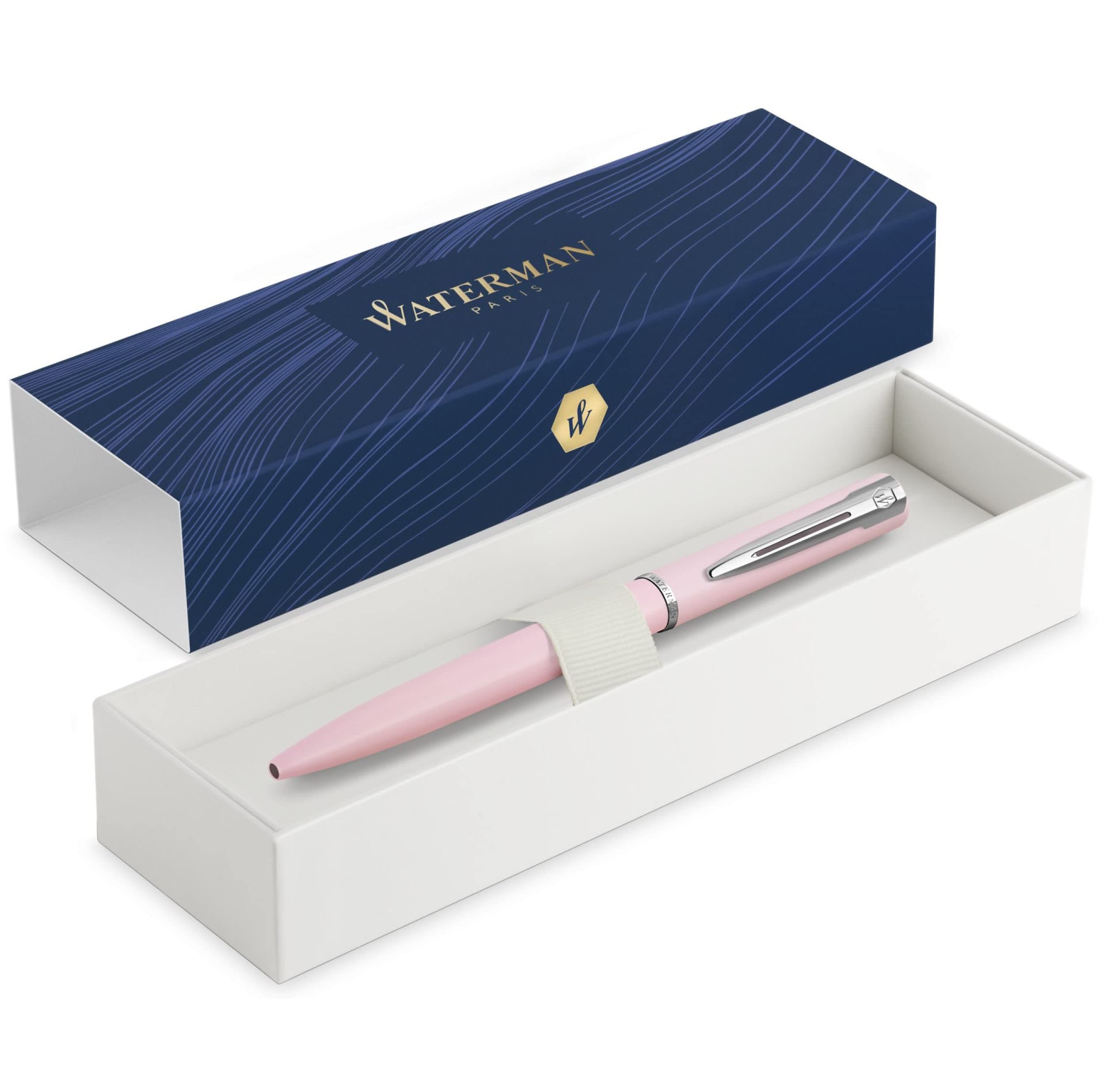 Waterman Allure Ballpoint Pen | Macaron Pink Pastel Lacquer | Medium Point | Blue Ink | With Gift Box