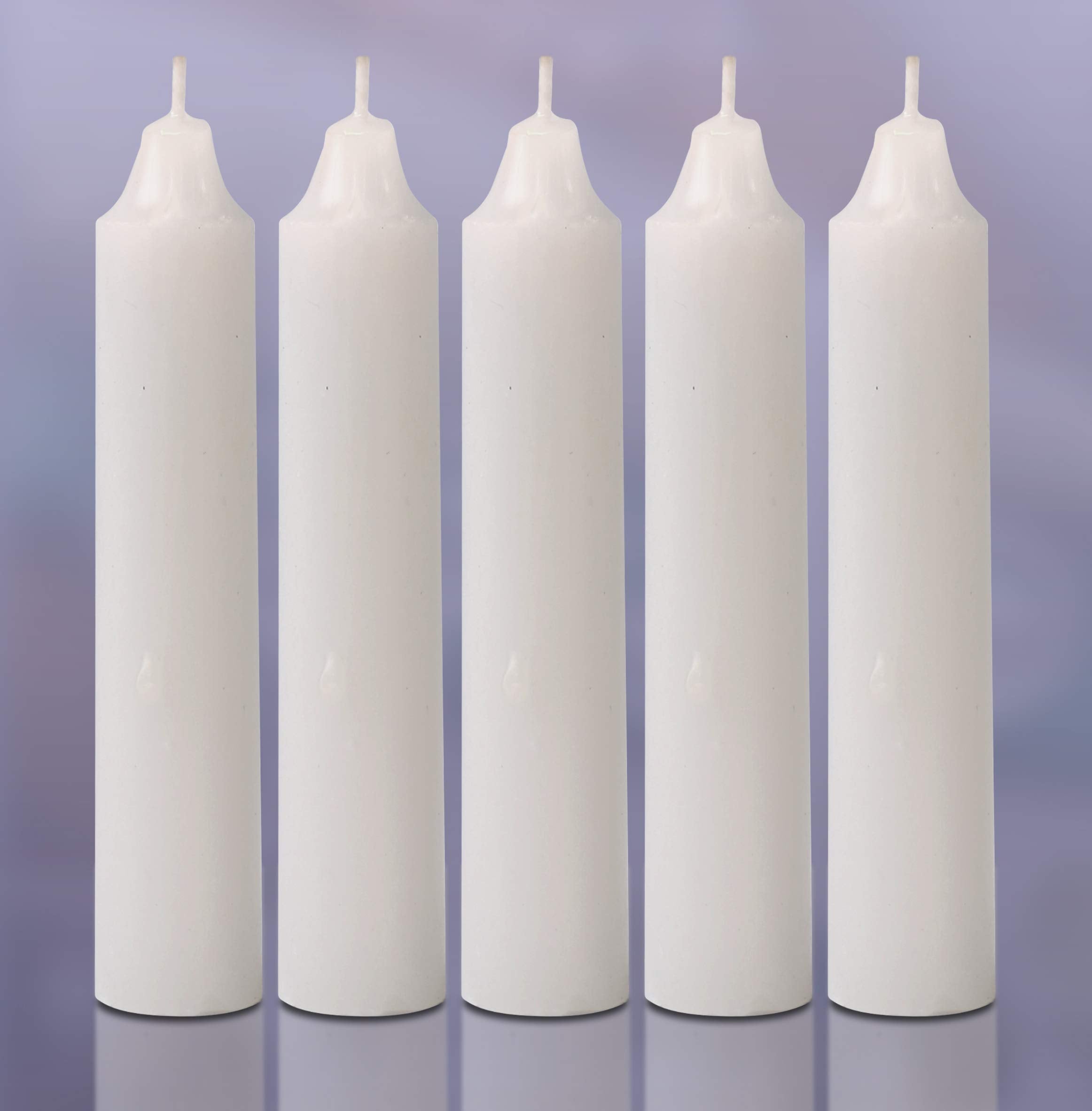 Hyoola Emergency Candles, White Short Tapers, Unscented Emergency Candle for Home and Emergencies Kit (Pack of 24)