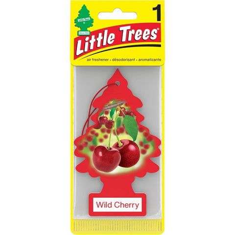 LITTLE TREES Car Air Freshener | Hanging Paper Tree for Home or Car | Wild Cherry | Single Tree per Package