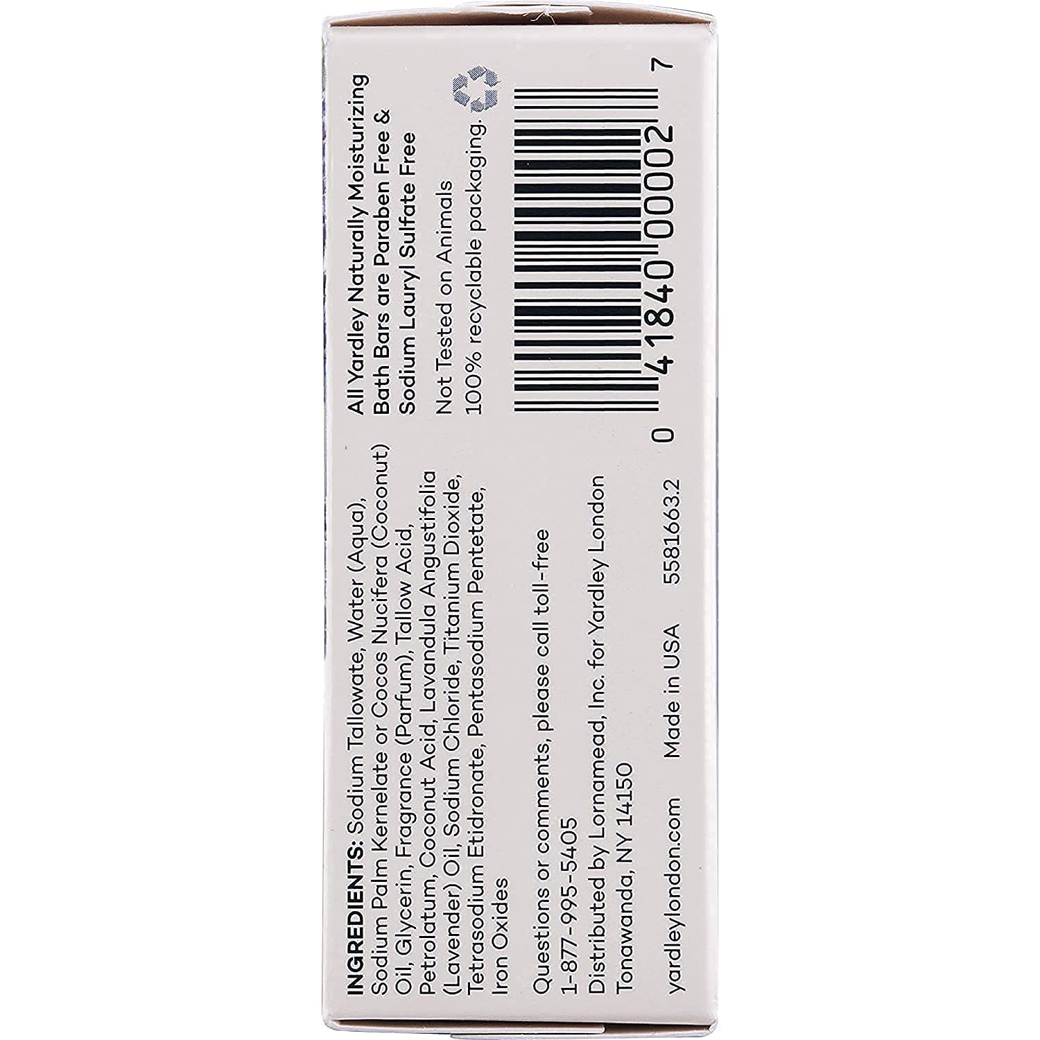 Yardley London English Lavender 4 Bar 4.25 oz (Packaging may vary)