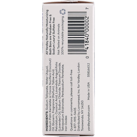 Yardley London English Lavender 4 Bar 4.25 oz (Packaging may vary)