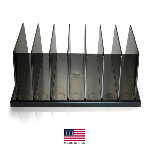 Officemate Medium Standard Sorter, 7 Compartments, Mail Organizer, Charging Station, Electronics Organizer for Multiple Devices, iPhone, iPad, Cell Phone, Kindle, Tablets, Black (21212)