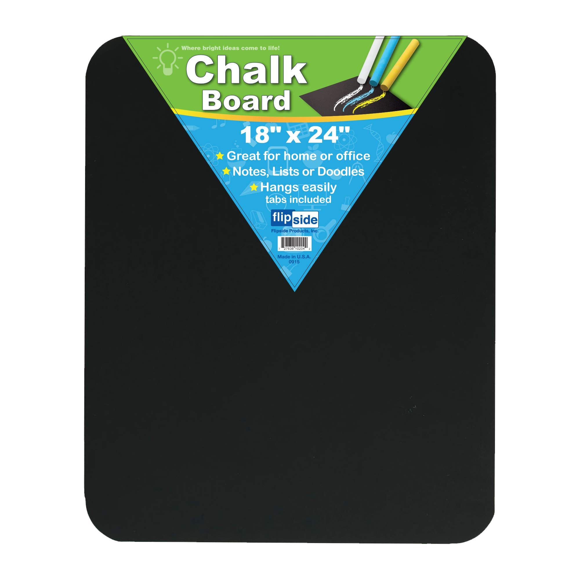Flipside Chalk Board, Black, 18" x 24",10204