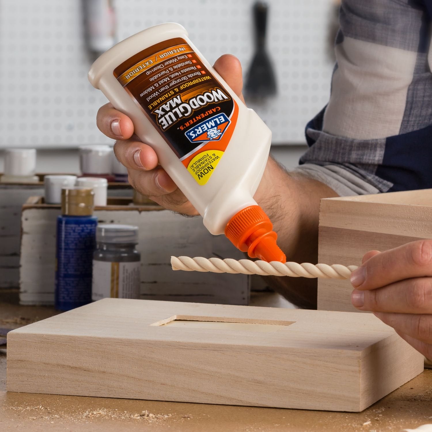 Elmer's Carpenter's Wood Glue Max, Interior and Exterior, 16 Ounces