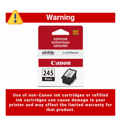 Canon PG-245 Genuine Black Ink Cartridge, Compatible with iP2820, MG2420/2924/2920/3020/2522/2525, MX492, TS3120/302/302a/202/202a/4520/3320