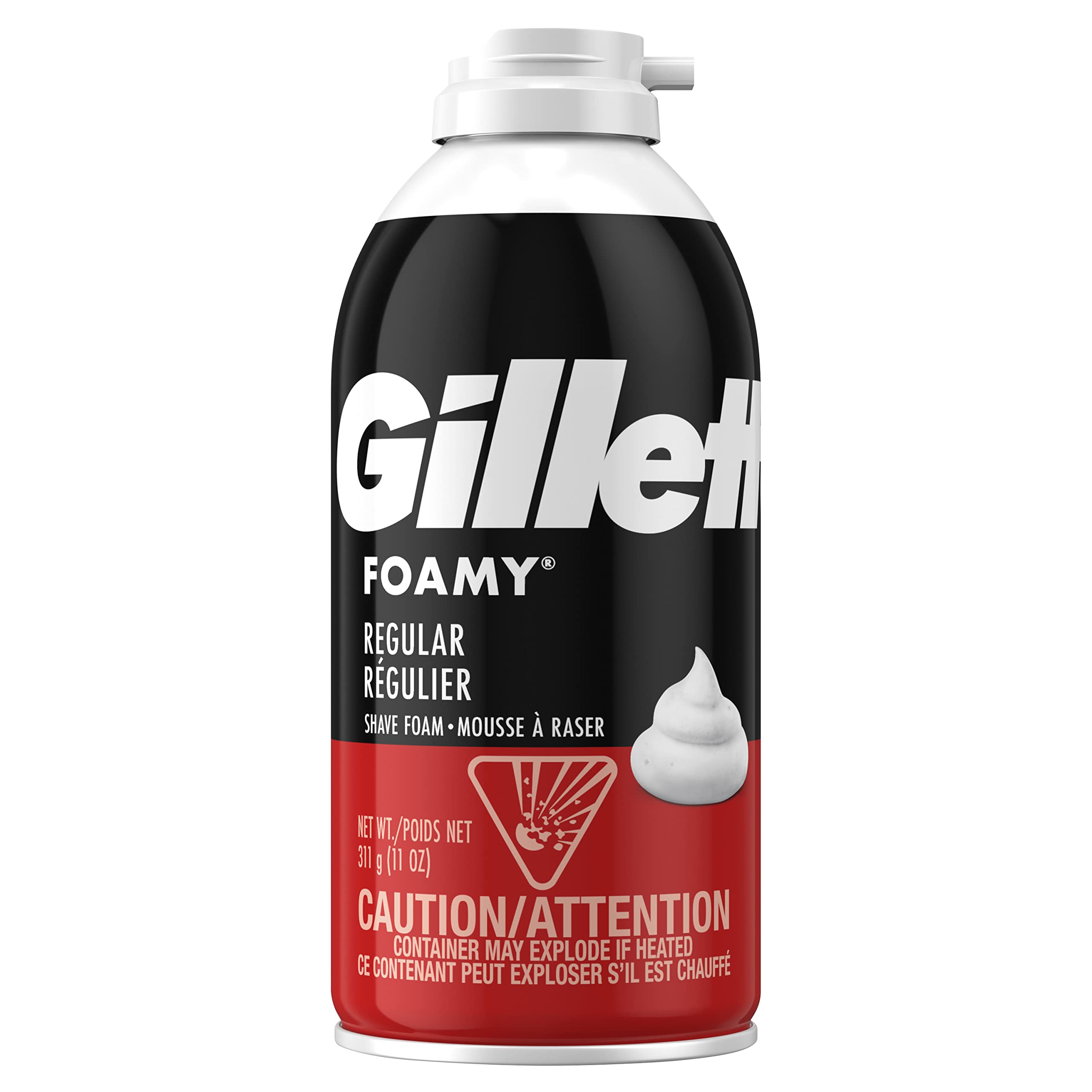 Comfort Glide Foamy Regular Shave Foam Men Shaving Foam by Gillette, 11 Ounce
