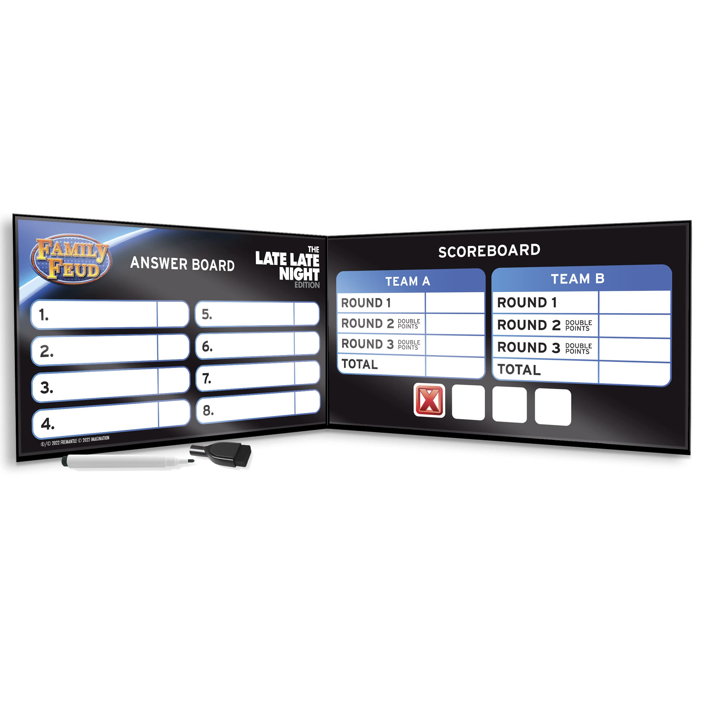 Family FEUD Late Late Night Edition Card Game, Anything but Family-Friendly, 400 Naughty Survey Questions, Complementary App with Sound Effects from The Show