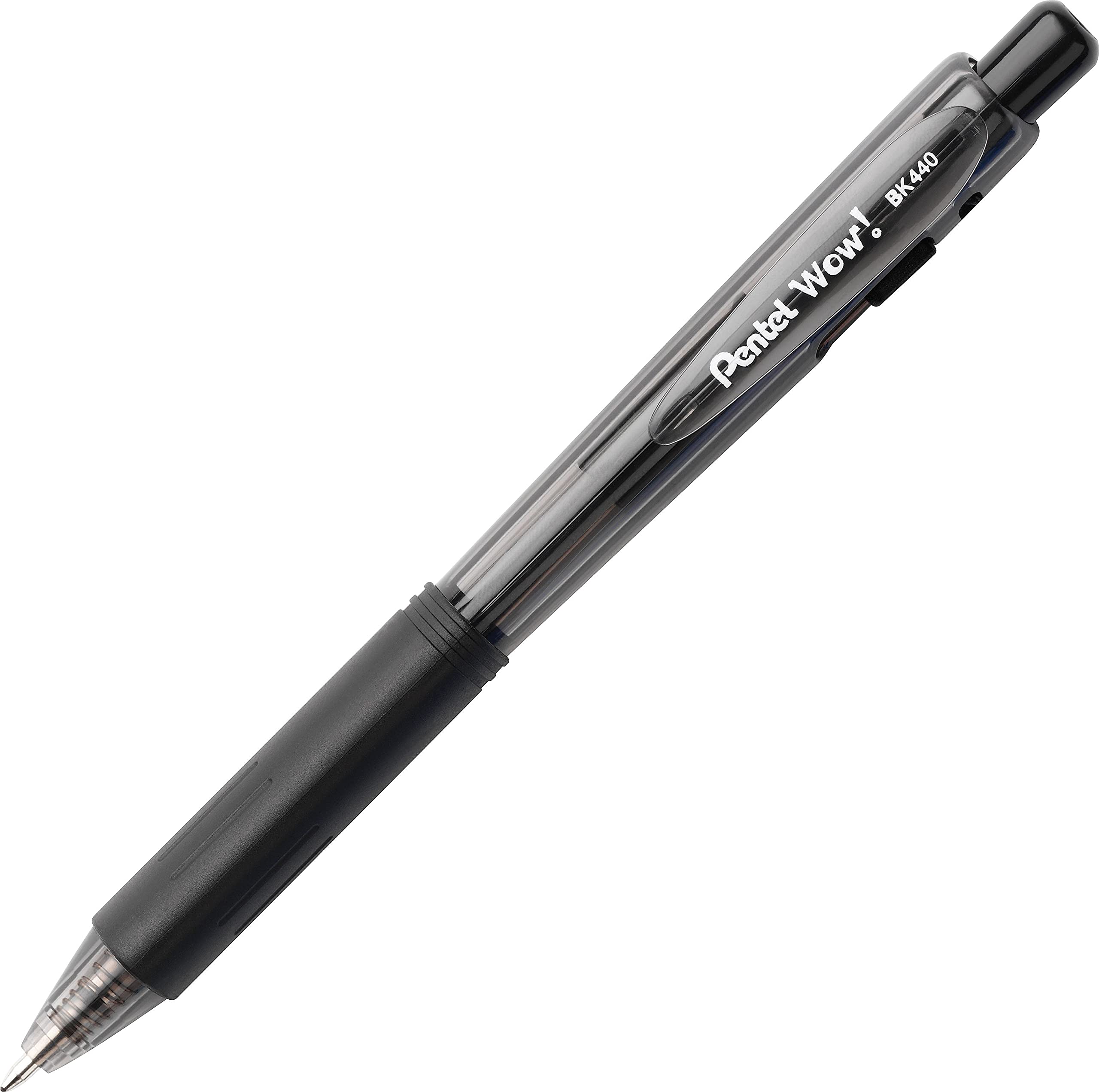 Pentel BK440BP8M WOW! Retractable Ballpoint Pen, 1mm, Assorted Barrel, Assorted Ink, 8/Pack