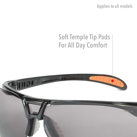 Honeywell Uvex by Protégé Safety Glasses, Metallic Black Frame with SCT-Reflect 50 Lens & Ultra-Dura Anti-Scratch Hardcoat (S4202)