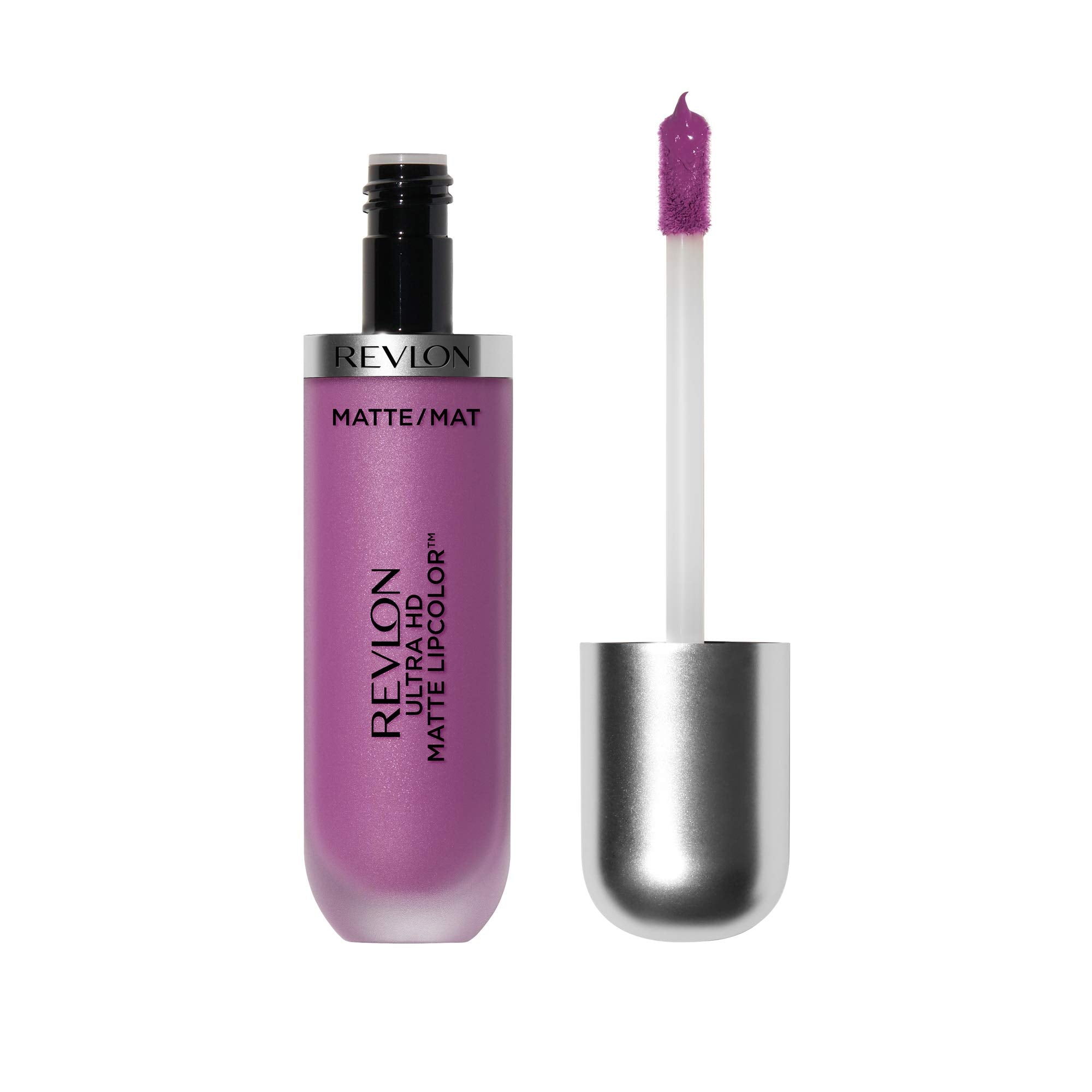 Revlon Ultra HD Matte Lipcolor, Velvety Lightweight Matte Liquid Lipstick in Plum / Berry, Crush (670), 0.2 oz