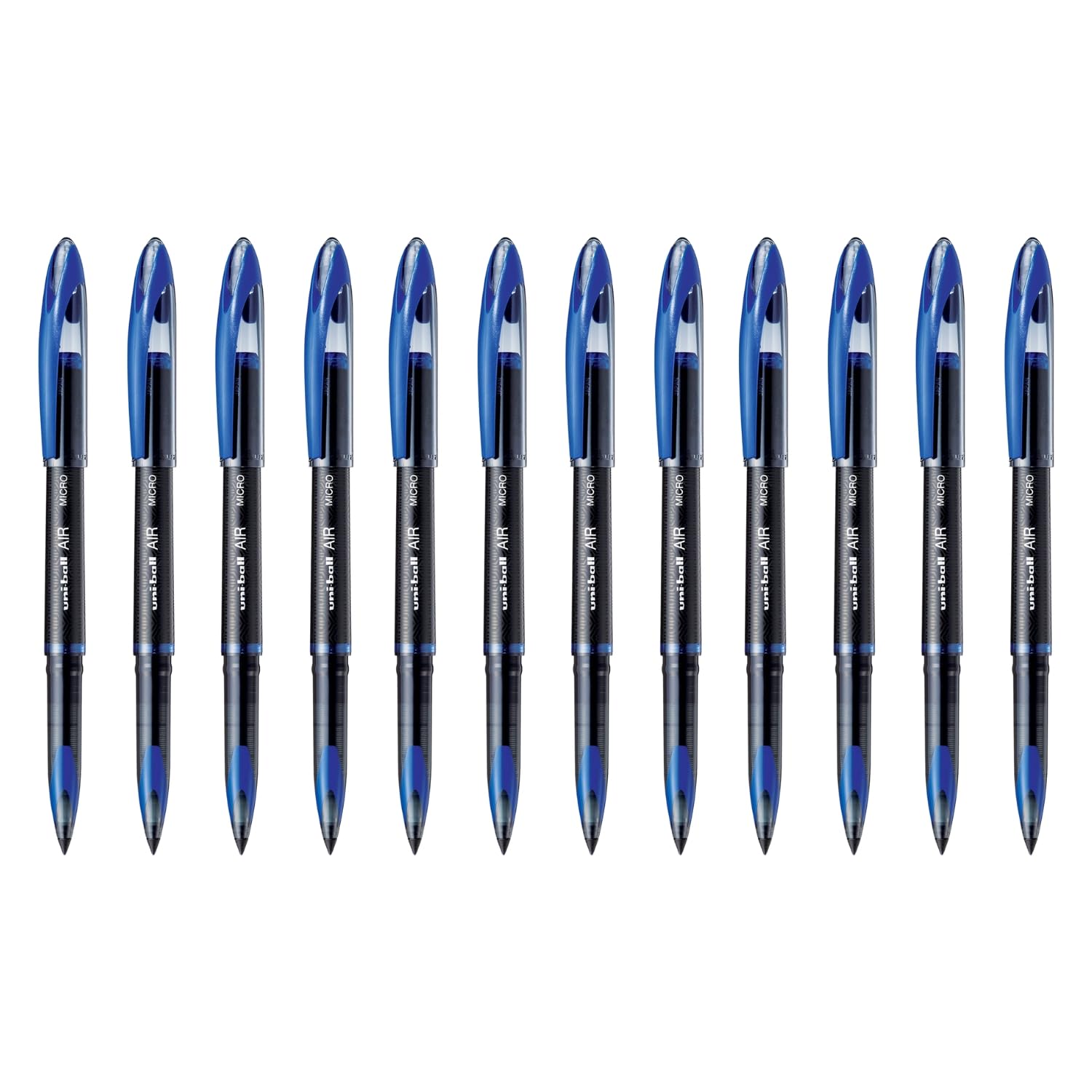 uniball Air Porous Point Pens, Medium Point (0.7mm), Blue, 12 Pack