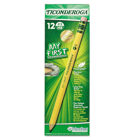 My First Ticonderoga Woodcase Primary Fat Pencil, HB 2, 1 Dozen