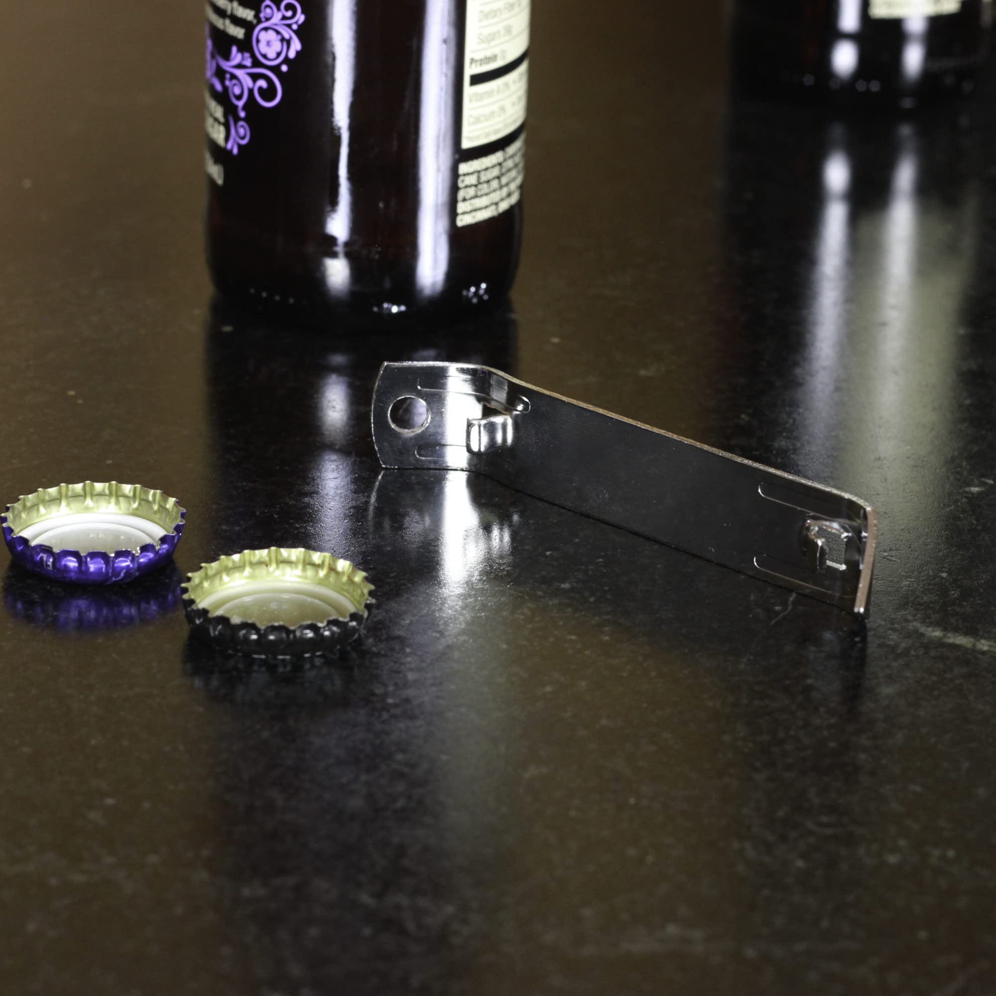 Chef Craft Select Durable Plated Iron Bottle Opener, 4.5 inches in length 2 piece set, Gray