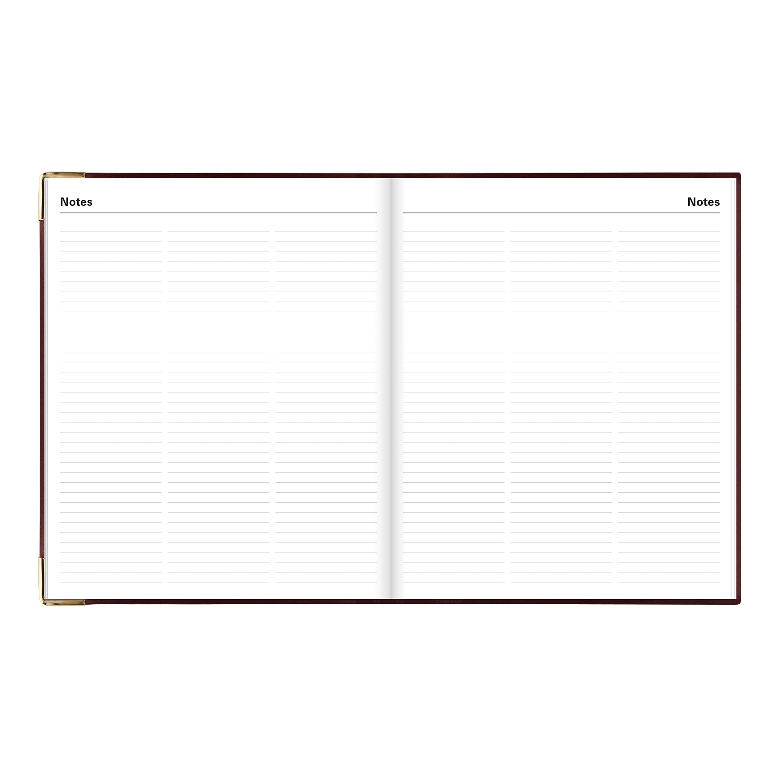 Letts of London Classic Weekly Planner, 12 Months, January to December, 2024, Appointments, Gold Corners, Quarto Size, 10.25" x 8.25", Burgundy (C32YBY-24)
