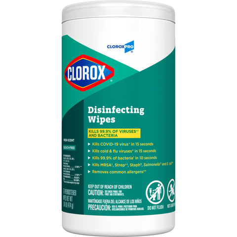 CloroxPro Clorox Disinfecting Wipes, Fresh Scent, 75 Count (Package May Vary)