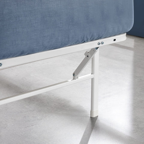 Zinus SmartBase Tool-Free Assembly Mattress Foundation, 14 Inch Metal Platform Bed Frame, No Box Spring Needed, Sturdy Steel Frame, Underbed Storage, White, Full