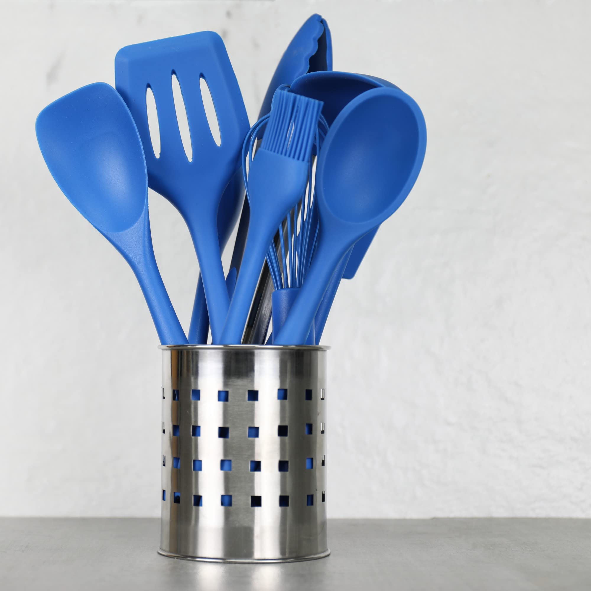 Chef Craft Premium Silicone Mixing Spoon, 11 inch, Blue