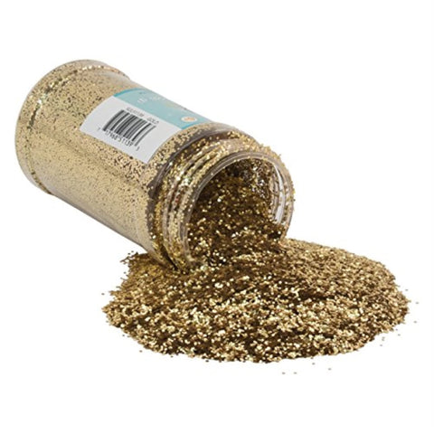 Sulyn Gold Glitter Jar, 8 Ounces, Non-Toxic, Reusable Jar with Easy to Use Shaker Top, Multiple Slot Openings for Easy Dispensing and Mess Reduction, Gold Glitter, SUL51139