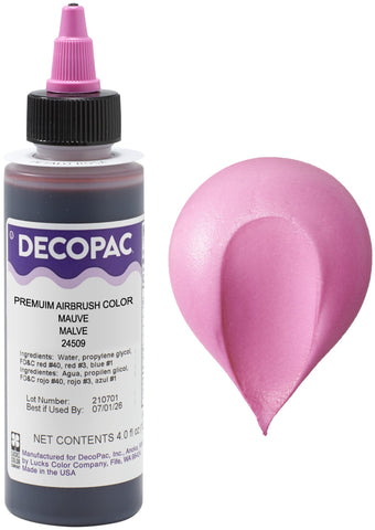 DECOPAC Food Coloring, Airbrush Food Color, Edible Airbrush For Cake Decorating, Cookie Airbrush Coloring, Food Airbrush Kit Add-on, Airbrushes For Cake Decorating 4 Fl Oz - Mauve