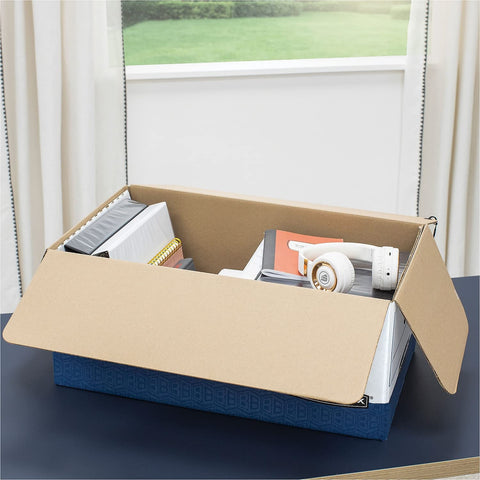 Bankers Box 12-Pack Heavy-Duty String & Button File Storage Box, FastFold Assembly, Legal, STOR,(00012)