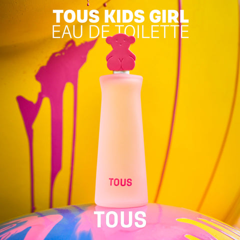 TOUS Kids Girl Eau de Toilette Spray, Floral Fresh Scent, Gentle on Girls' Sensitive Skin. Ideal for Everyday Use, With Notes of Apricot, Coconut Water, Musk, and Vanilla Ice Cream, 3.4 Fl Oz