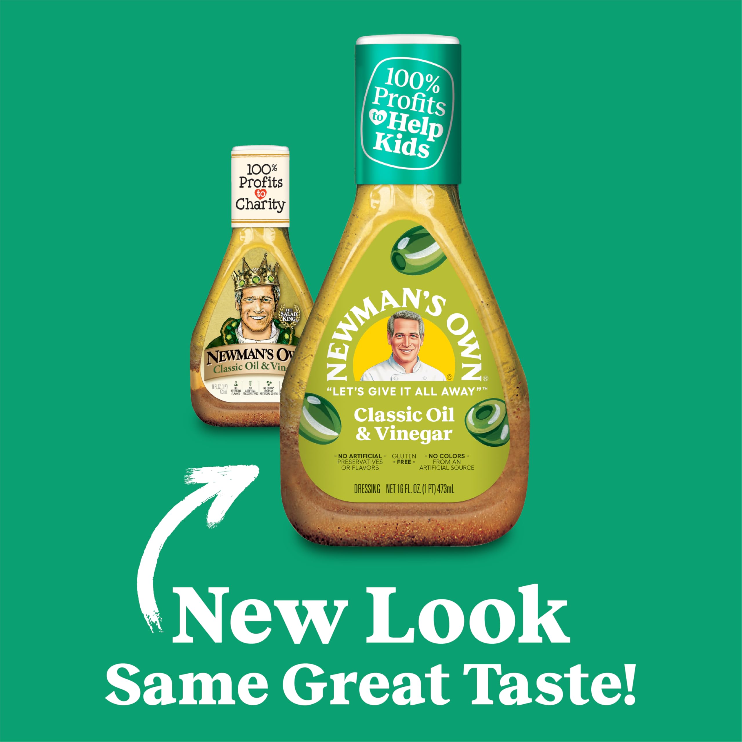 Newmans Own Drssng Oil Olive N Vinegar 16 OZ