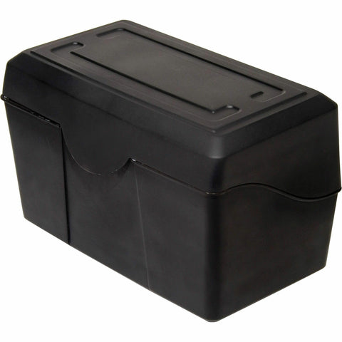 Innovative Storage Designs Plastic Card File, 4" x 6", 300-Card Capacity, Black