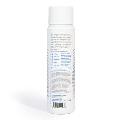 Seaweed Bath Co. Volumize Conditioner, Lavender Scent, 12 Ounce, Sustainably Harvested Seaweed, Green Algae, Barley Protein, For Normal to Fine Hair