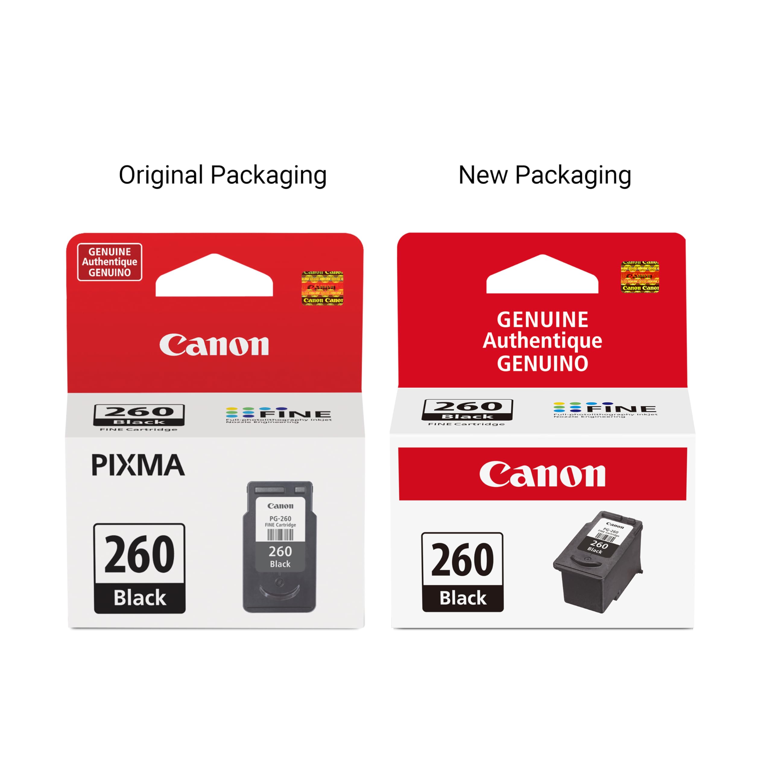 Canon PG-260 Genuine Black Ink Cartridge, Compatible with TS5320/6420/6420a,TR7020/7020a
