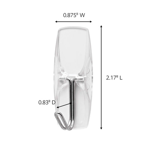 Command Medium Wire Toggle Hook, Clear, 2-Hooks, Organize Damage-Free