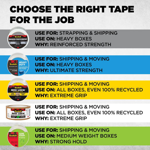 Scotch Reinforced Strength Strapping Tape, 1.88 in x 360 in, Clear, 1 Roll with Dispenser, Heavy Duty Packing Tape for Shipping, Moving, and Storage