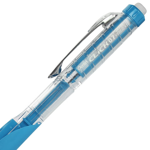 Pentel Twist Erase Click Automatic Pencil with 2 Eraser Refills and Lead, 0.7mm, Assorted Barrels, Color May Vary, 2 Pack (PD277TLEBP2)