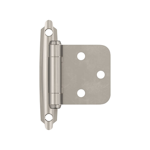 Amerock | Cabinet Hinge | Variable Overlay | Satin Nickel | 2 Pack | Self-Closing | Face Mount | Cabinet Door