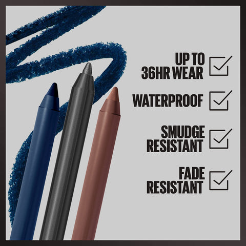 MAYBELLINE Tattoo Studio Sharpenable Eyeliner Pencil, 36 Hour Wear, Waterproof, Punchy Pink, 1 Count