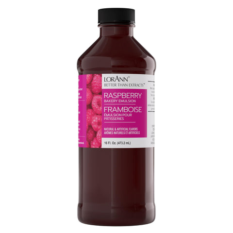 LorAnn Oils Raspberry Bakery Emulsion: True Essence, Ideal for Boosting Fruit Tones in Cakes, Cookies & Desserts, Gluten-Free, Keto-Friendly, Extract Substitute Essential for Your Kitchen,16 Oz