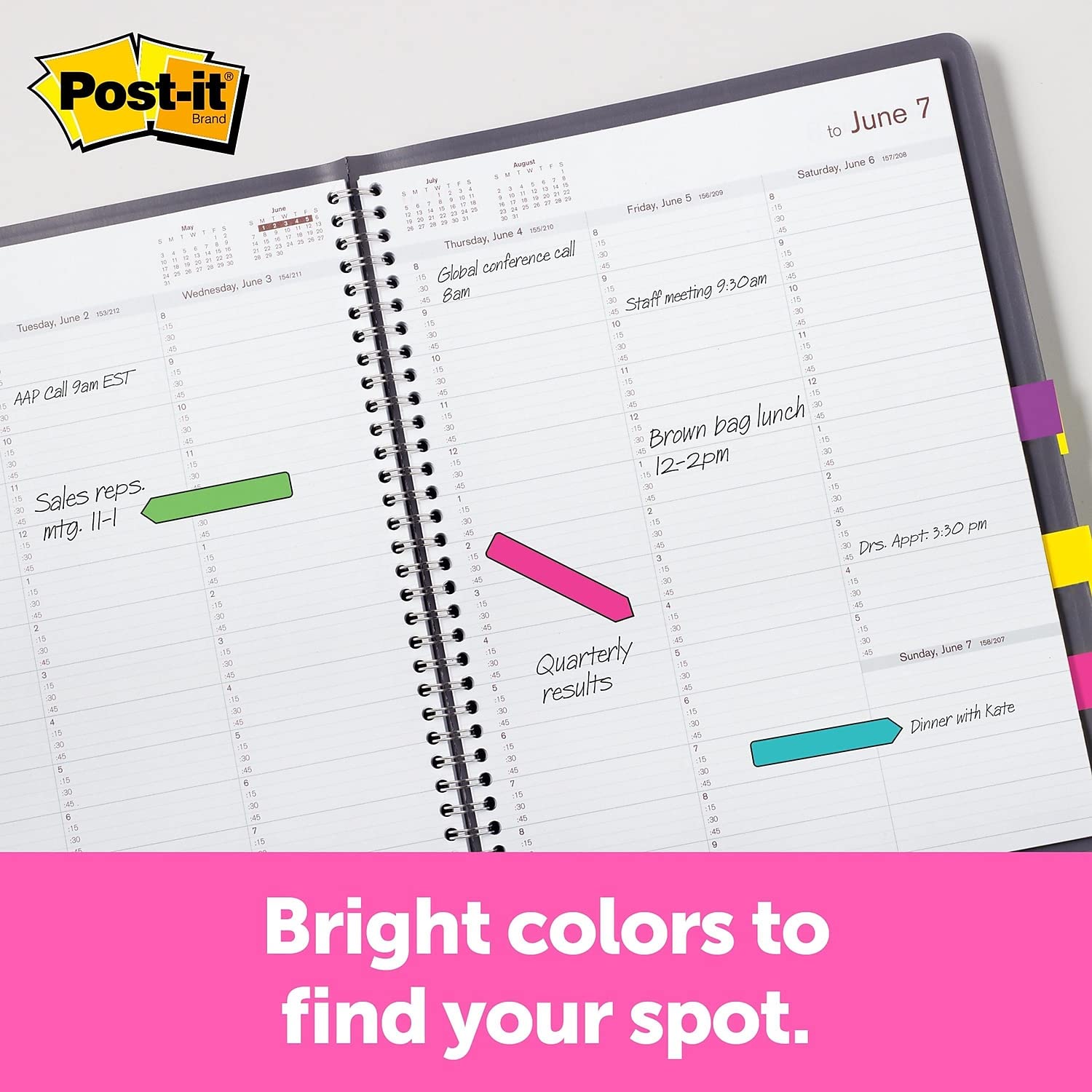Post-it 684ARR4 Arrow 1/2-Inch Page Flags, Four Assorted Bright Colors, 24/Color, 96-Flags/Pack