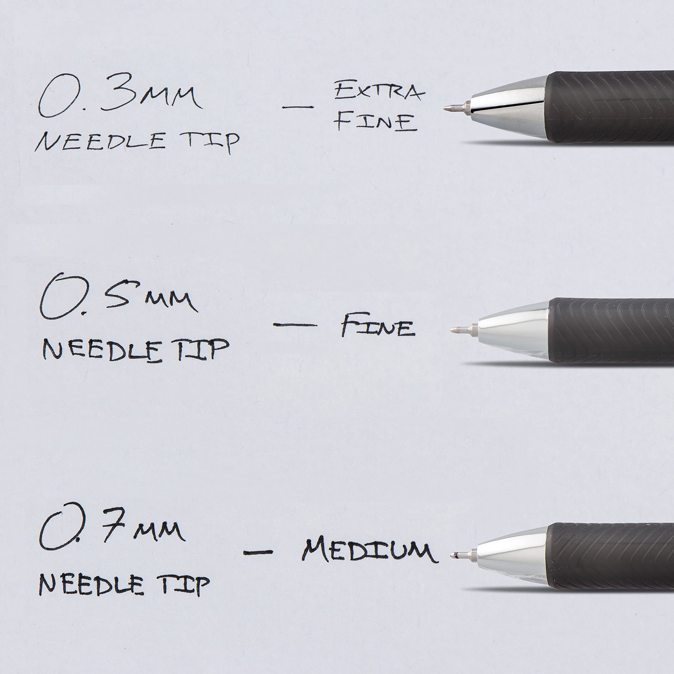 Pentel Gel Ink Pen, EnerGel RTX Retractable Gel Pen, 0.5mm, Fine Point, Needle Tip, Violet Ink (BLN75BP2V)