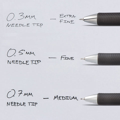 Pentel Gel Ink Pen, EnerGel RTX Retractable Gel Pen, 0.5mm, Fine Point, Needle Tip, Violet Ink (BLN75BP2V)